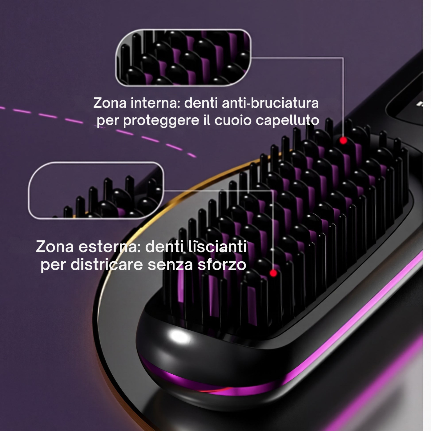 Spazzola Riscaldante BellaLiscia per Capelli Corti