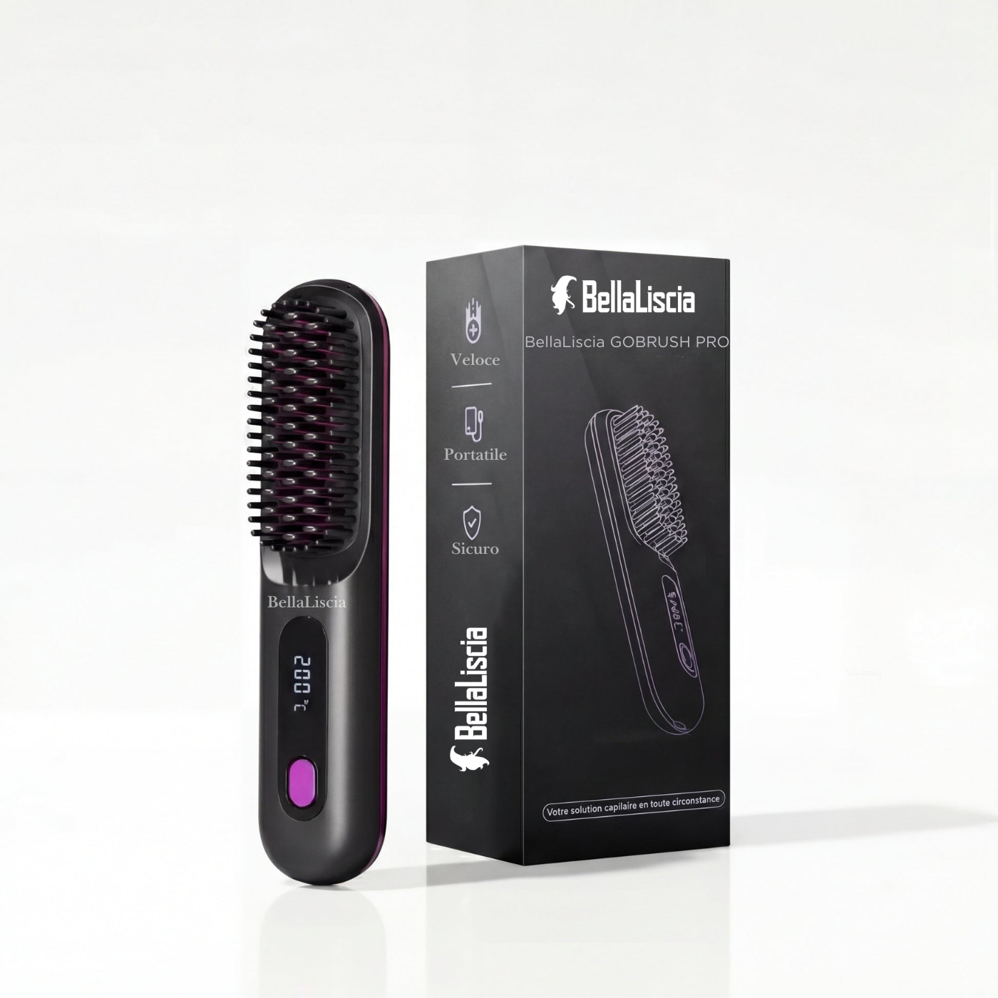 Spazzola Riscaldante BellaLiscia per Capelli Corti