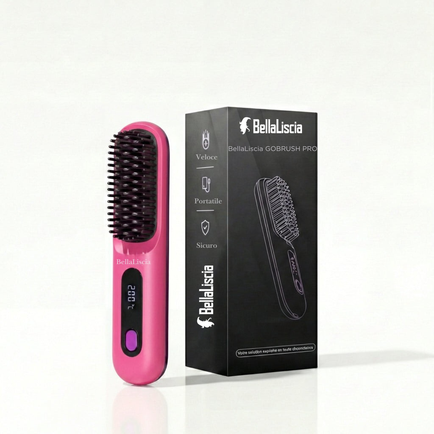 Spazzola Riscaldante BellaLiscia per Capelli Corti